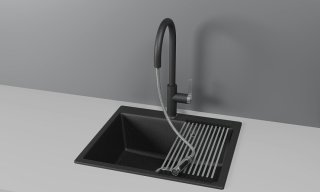 Смеситель для кухни Granula 8168, ШВАРЦ Шварц